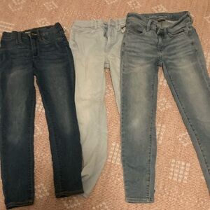 Girls size 10 set of 3 jeans